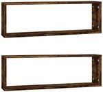 vidaXL Wandregale 2 Stk R&auml;uchereiche 80x15x26,5 cm Holzwerkstoff 815915