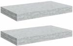 vidaXL Schweberegale 2 Stk Betongrau 40x23x3,8 cm MDF 326592