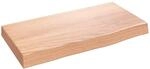 vidaXL Wandregal Hellbraun 40x20x4 cm Massivholz Eiche Behandelt 363624