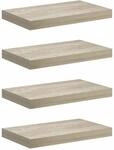 vidaXL Schwebende Wandregale 4 Stk Eichefarben 40x23x3,8cm MDF 323870