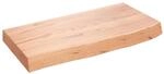vidaXL Wandregal Hellbraun 60x30x2-6 cm Massivholz Eiche Behandelt 363646