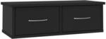 vidaXL Wand-Schubladenregal Schwarz 60x26x18,5 cm Holzwerkstoff 800586