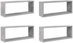 vidaXL W&uuml;rfelregale 4 Stk Betongrau 60x15x23 cm Holzwerkstoff 807146