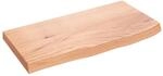 vidaXL Wandregal Hellbraun 60x30x2-4 cm Massivholz Eiche Behandelt 363645