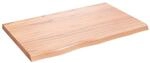 vidaXL Wandregal Hellbraun 80x50x2-4 cm Massivholz Eiche Behandelt 363669
