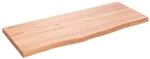 vidaXL Wandregal Hellbraun 100x40x2-4 cm Massivholz Eiche Behandelt 363684