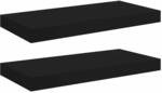 vidaXL Schweberegale 2 Stk Schwarz 50x23x3,8 cm MDF 323830