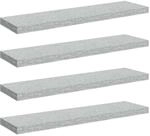vidaXL Schweberegale 4 Stk Betongrau 90x23,5x3,8 cm MDF 326605