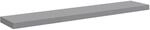 vidaXL Schwebendes Wandregal Grau 120x23,5x3,8 cm MDF 323862