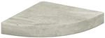 vidaXL Eck-Schweberegal Betongrau 25x25x3,8 cm MDF 326633