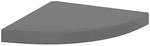vidaXL Eck-Schweberegal Hochglanz-Grau 35x35x3,8 cm MDF 323913