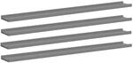 vidaXL Wandregale 4 Stk Grau 100x9x3 cm 326677