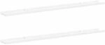 vidaXL Wandregale 2 Stk Hochglanz-Wei&szlig; 115x9x3 cm 326652