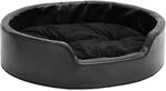 vidaXL Hundebett Schwarz 69x59x19 cm Pl&uuml;sch und Kunstleder 171261
