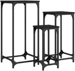 vidaXL Satztische 3 Stk. Schwarz Holzwerkstoff Modell 2