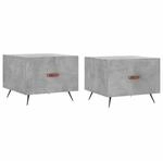 vidaXL Couchtische 2 Stk. Betongrau 50x50x40 cm Holzwerkstoff Modell 5
