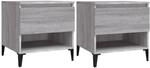 vidaXL Beistelltische 2 Stk. Grau Sonoma 50x46x50 cm Holzwerkstoff