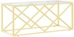 vidaXL Couchtisch 110x45x45 cm Edelstahl und Glas Modell 2