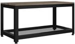 vidaXL Couchtisch Grau und Schwarz 90x45x45 cm MDF und Eisen