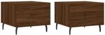 vidaXL Couchtische 2 Stk. Braun Eichen-Optik 50x50x40 cm Holzwerkstoff Modell 5