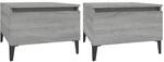 vidaXL Beistelltische 2 Stk. Grau Sonoma 50x46x35 cm Holzwerkstoff Modell 1