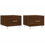 vidaXL Couchtische 2 Stk. Braun Eichen-Optik 50x50x40 cm Holzwerkstoff Modell 3