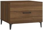 vidaXL Couchtisch mit Metallbeinen Braun Eichen-Optik 50x50x40 cm
