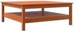 vidaXL Couchtisch Wachsbraun 100x100x40 cm Massivholz Kiefer
