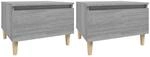 vidaXL Beistelltische 2 Stk. Grau Sonoma 50x46x35 cm Holzwerkstoff