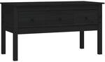 vidaXL Couchtisch Schwarz 102x49x55 cm Massivholz Kiefer Modell 1