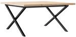 vidaXL Couchtisch X-Gestell 90x90x45,5cm Massivholz Kiefer & Gusseisen