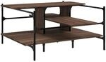 vidaXL Couchtisch Braun Eichen-Optik 100x100x48,5 cm Holzwerkstoff