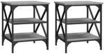 vidaXL Beistelltische 2 Stk. Grau Sonoma 40x42x50 cm Holzwerkstoff