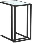 vidaXL Computer-Beistelltisch Wei&szlig; Marmor 50x35x65 cm Hartglas Modell 1
