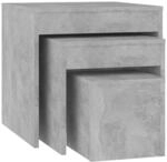 vidaXL Satztische 3-tlg. Betongrau Holzwerkstoff Modell 1