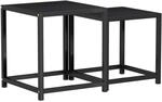 vidaXL Beistelltische 2 Stk. MDF Schwarz