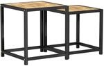 vidaXL Beistelltische 2 Stk. MDF Schwarz und Gelb