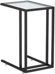 vidaXL Computer-Beistelltisch Transparent 50x35x65 cm Hartglas