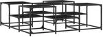 vidaXL Couchtisch Schwarz 121x121x40 cm Holzwerkstoff
