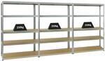 PROREGAL Mega Deal 3x Schwerlastregal Big Elephant S HxBxT 180 x 120 x 45 cm...