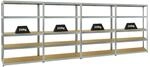 PROREGAL Mega Deal 4x Schwerlastregal Big Elephant S HxBxT 180 x 120 x 45 cm...