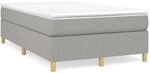vidaXL Boxspringbett Hellgrau 120x200 cm Stoff1377794