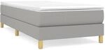 vidaXL Boxspringbett Hellgrau 80x200 cm Stoff1393573