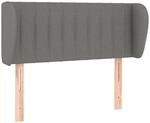 vidaXL Kopfteil mit Ohren Dunkelgrau 83x23x78/88 cm Stoff 3117357