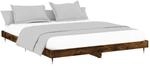 vidaXL Bettgestell ohne Matratze R&auml;uchereiche 120x200 cm Holzwerkstoff 832154