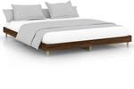 vidaXL Bettgestell ohne Matratze Braun Eichen-Optik 200x200 cm 832012