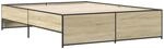 vidaXL Bettgestell Sonoma-Eiche 140x200 cm Holzwerkstoff und Metall 3279888