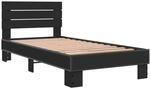 vidaXL Bettgestell Schwarz 75x190 cm Holzwerkstoff und Metall 845747