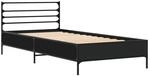 vidaXL Bettgestell Schwarz 90x200 cm Holzwerkstoff und Metall 845582