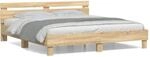 vidaXL Bettgestell mit Kopfteil Sonoma-Eiche 200x200 cm Holzwerkstoff Modell 11935079